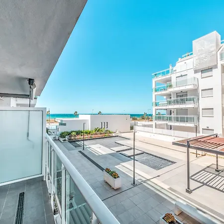 Beachfront With Balcony In Costa Apartament